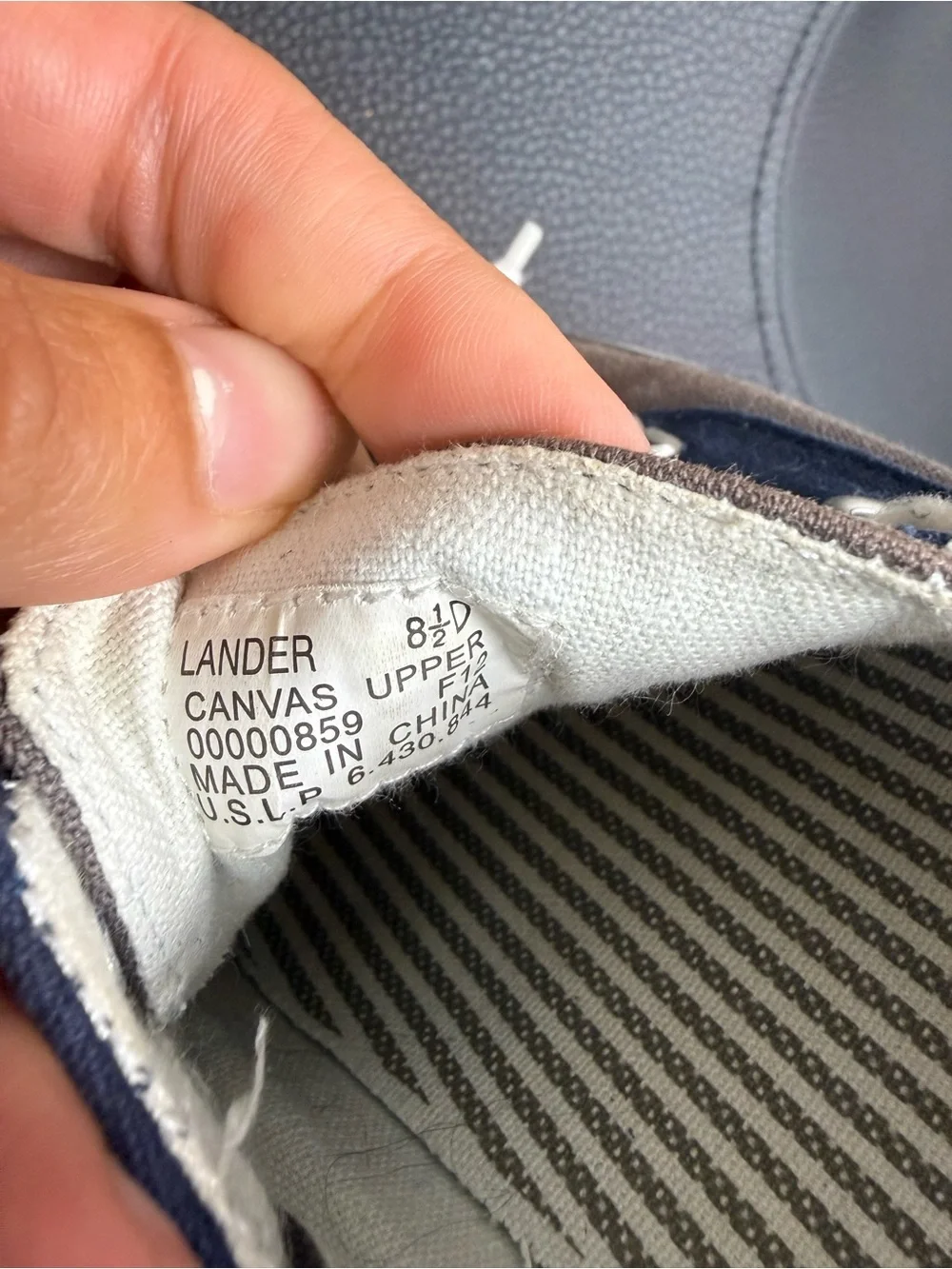 Polo by Ralph Lauren Men's Taupe and Navy Two-Tone Boat Shoes